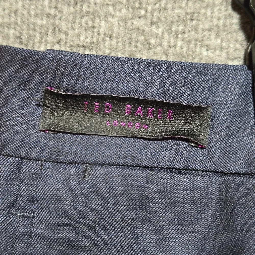 Ted Baker Jefferson Men's Dress Pants Navy Blue 100% Wool 34x30